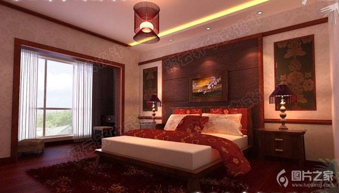新中式卧室装修效果图欣赏