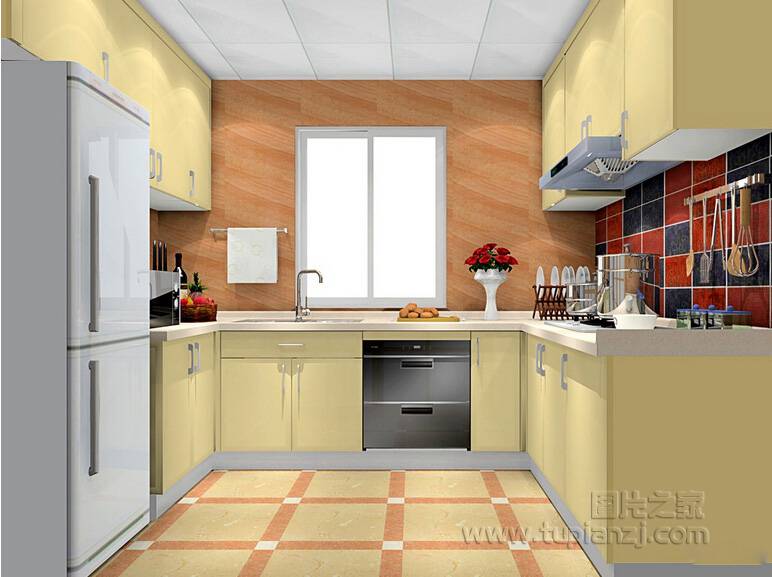 清新温暖的小户型厨房装修设计