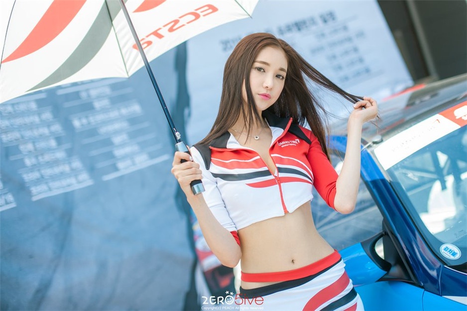 韩国可爱美女文架景户外清纯照片