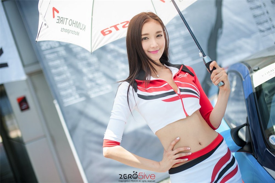 韩国可爱美女文架景户外清纯照片