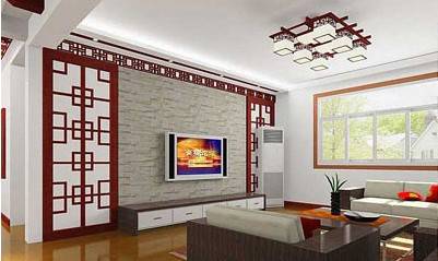 中式电视背景墙设计韵味古典