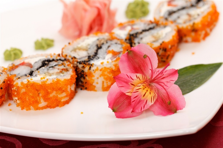 三文鱼卷寿司图片大全 美味的三文鱼寿司高清摄影图片