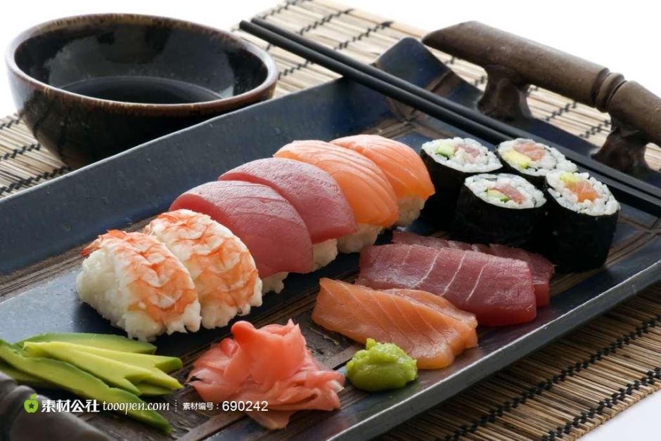 日本寿司山药卷图片唯美好看的寿司美食图片素材
