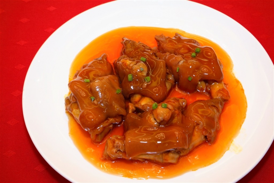 红焖蹄花中式菜品美食素材图片