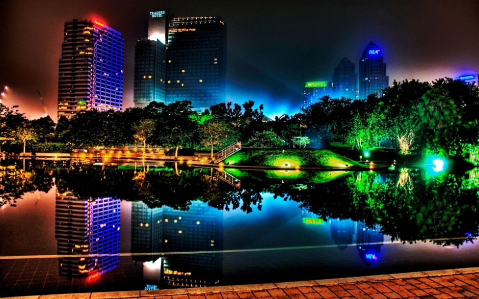 美丽的夜景城市图片 美丽的城市夜景壁纸图集