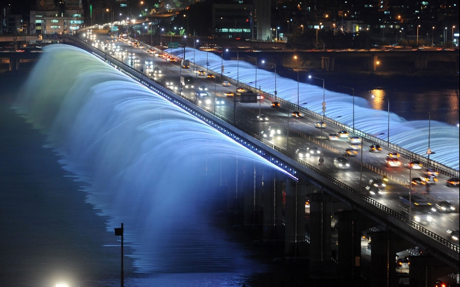 平安夜城市夜景图片 韩国首尔城市风光夜景图片