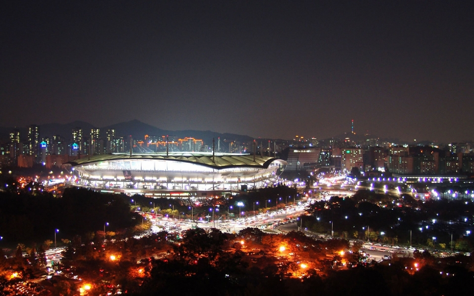 平安夜城市夜景图片 韩国首尔城市风光夜景图片