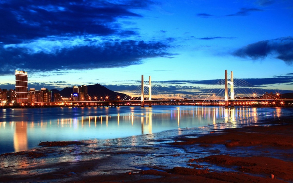 邯郸城市夜景图片 韩国首尔城市风光夜景图片