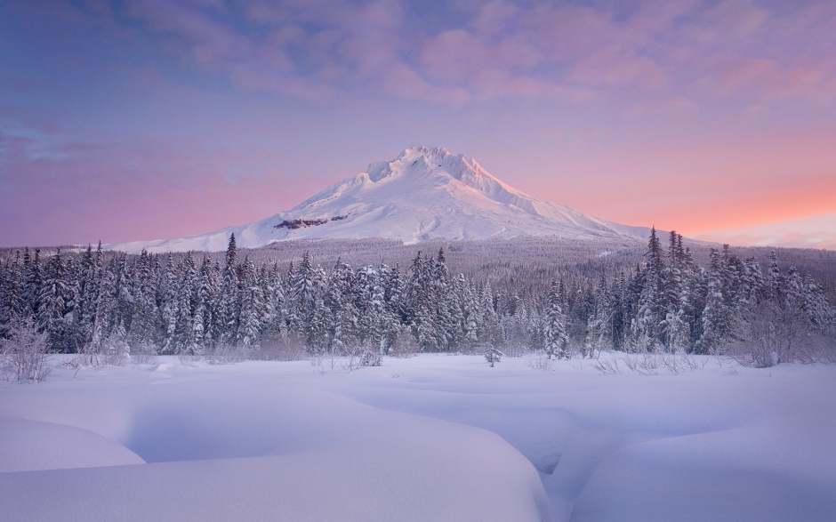 冬季雪景风光唯美电脑壁纸1920X1200