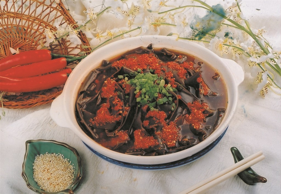 美味蕨根粉凉菜系列美食素材图片