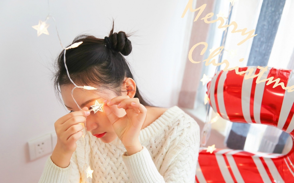 养眼美女冬日唯美写真电脑高清桌面壁纸