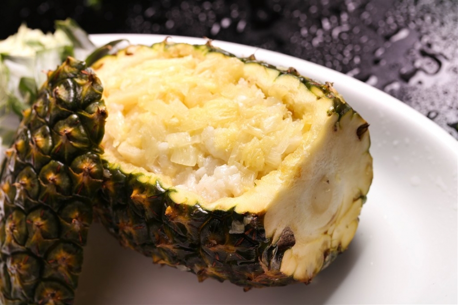 菠萝饭主食菜品摄影图片