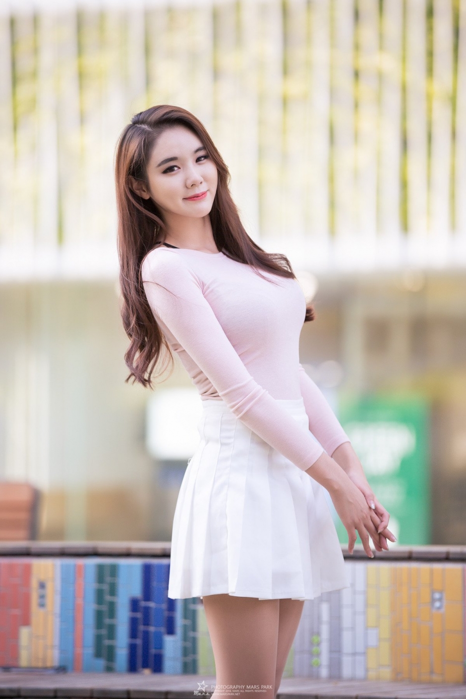 韩国美女闵侑琳短裙唯美写真气质迷人