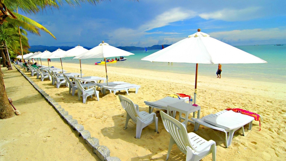 阳光沙滩菲律宾海边风景壁纸