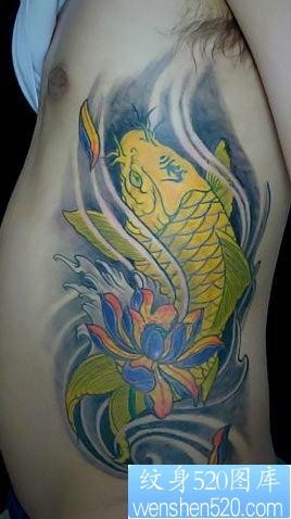 纹身图片之经典流行个性鲤鱼纹身图片