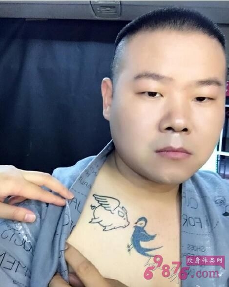 岳云鹏猪和鸟霸气纹身图案