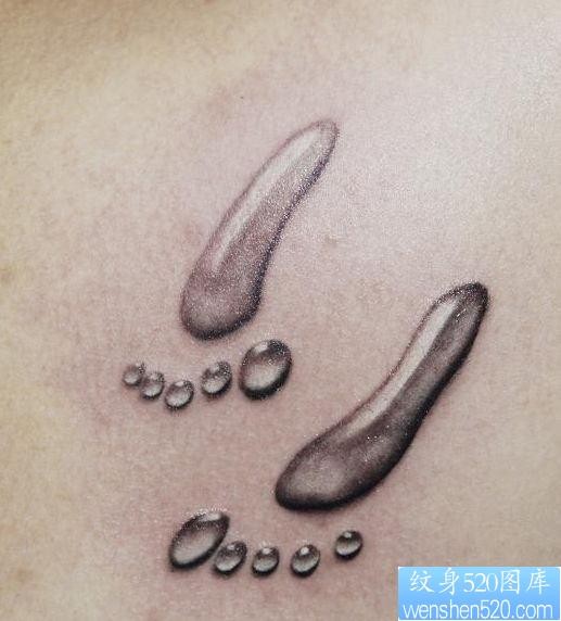 女人纹身图片：可爱另类脚丫子纹身图片图案（经典）
