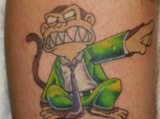 可爱的猴子纹身图片