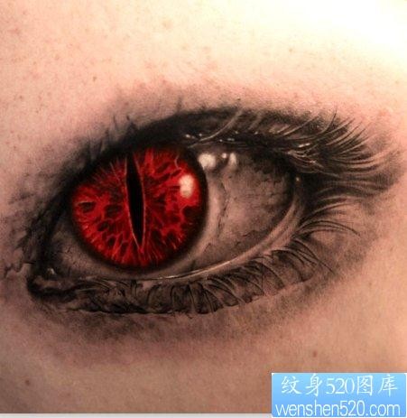 推荐一张精致的眼睛纹身图片