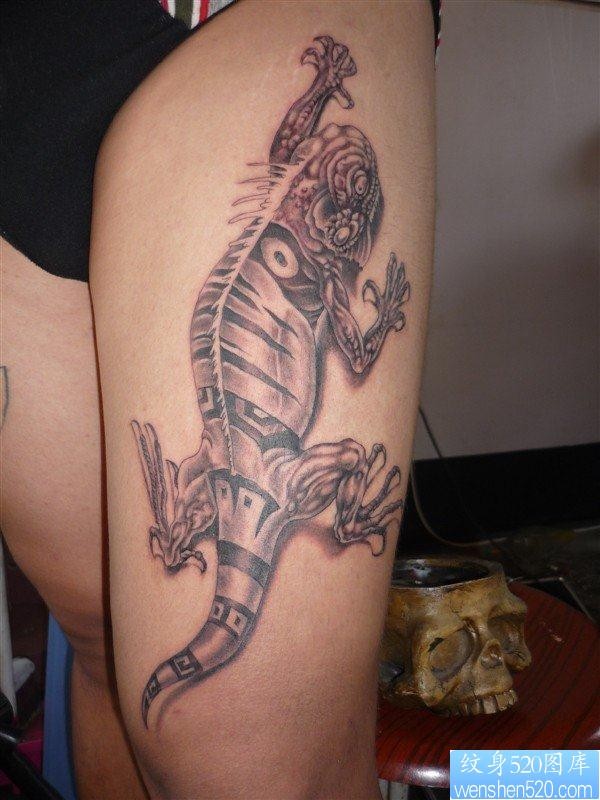 纹身图片：男生纹身图片―蜥蜴纹身图片（精品）
