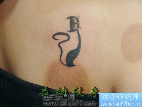 女人喜欢的可爱图腾猫咪纹身图片