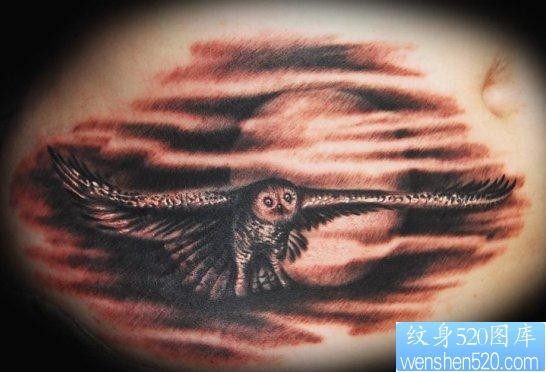 推荐一张流行的猫头鹰纹身图片