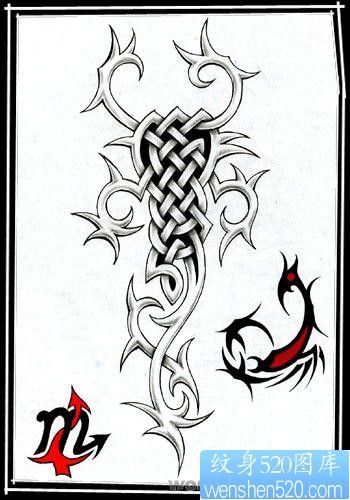 蝎子纹身图片：星座蝎子纹身图片图案