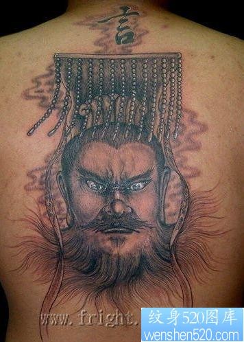纹身图片：男生纹身图片之经典霸气帅气超酷的三国人物曹操纹身图片（精品）