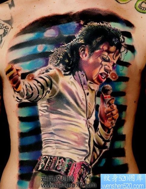 经典的杰克逊肖像纹身图片