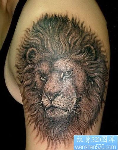 纹身图片：狮子纹身图片（经典）
