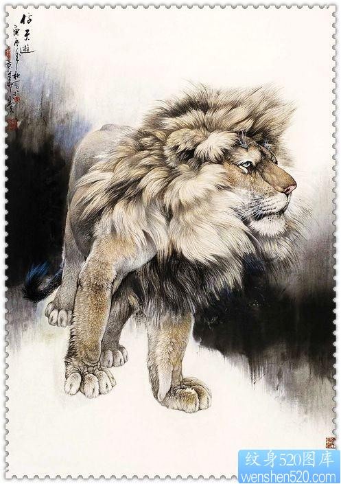 520纹身图库为你推荐一张狮子纹身图片