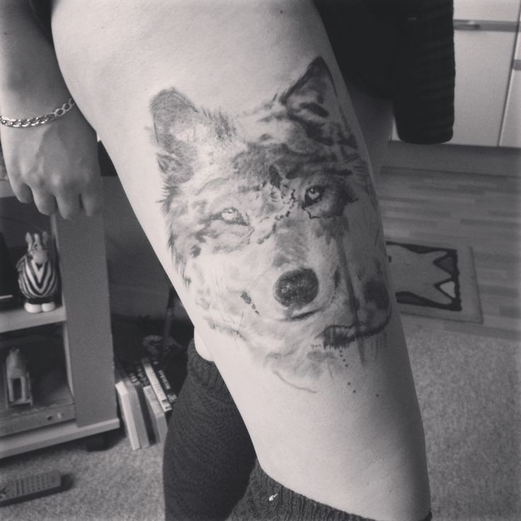 一组霸气的狼纹身图案