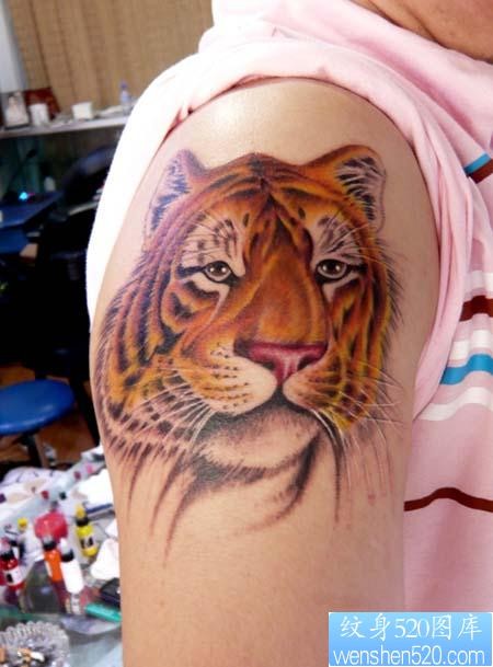 纹身图片之虎头纹身图片（精选多图）