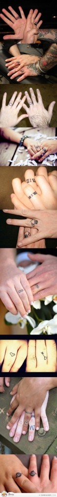 一款情侣手部简单的图腾刺青