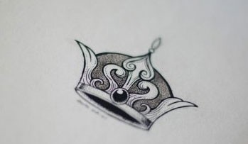 纹身520图库推荐一幅小清新皇冠手稿