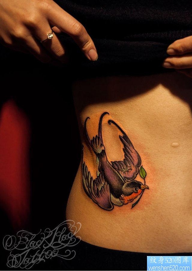 腹部燕子纹身图片有纹身520图库推荐