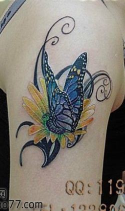 好看经典的蝴蝶纹身图片