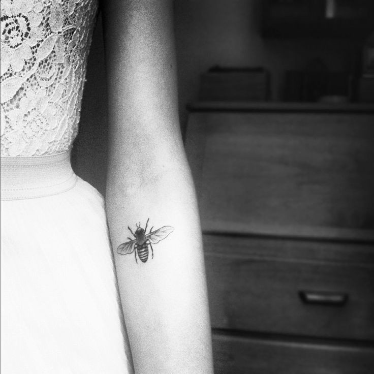 一组手臂蜜蜂纹身图片由纹身520图库推荐
