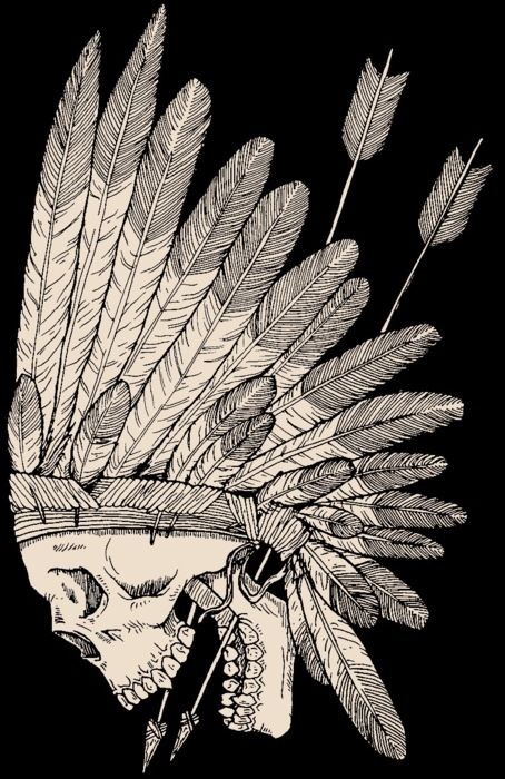 一张玛雅风格的骷髅头手稿