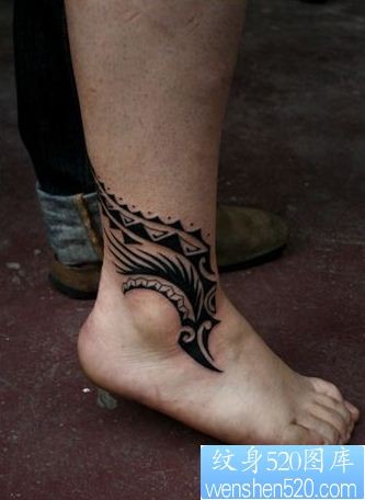 纹身520图库推荐一幅适合做脚踝的纹身图片