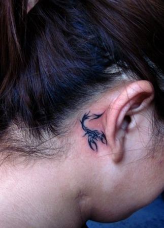 头部纹身图片：头部图腾蝎子纹身图片纹身作品