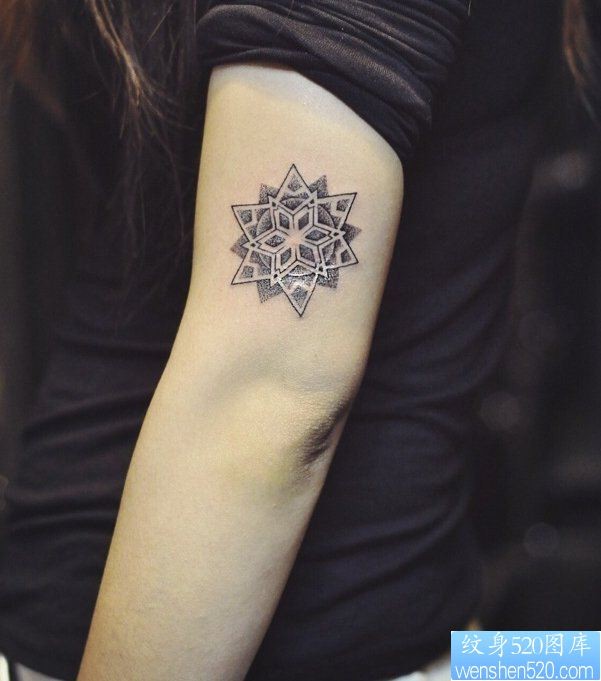 纹身520图库推荐一幅手臂星星纹身图片