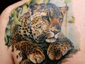 豹子纹身图案集勇猛于一身