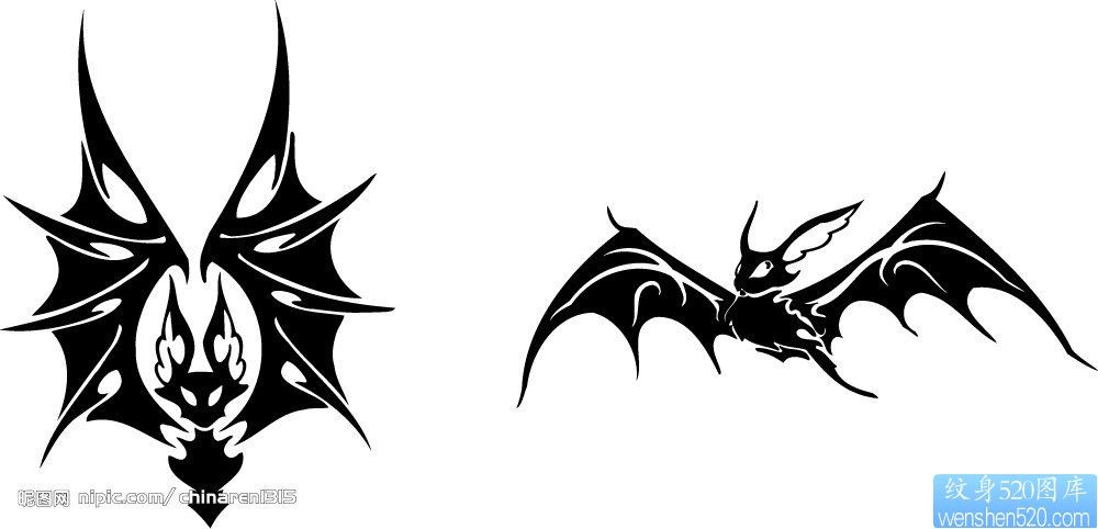 刺青520图库推荐一幅蝙蝠刺青图片