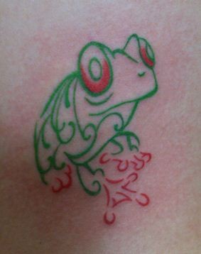 小清新风格小青蛙纹身