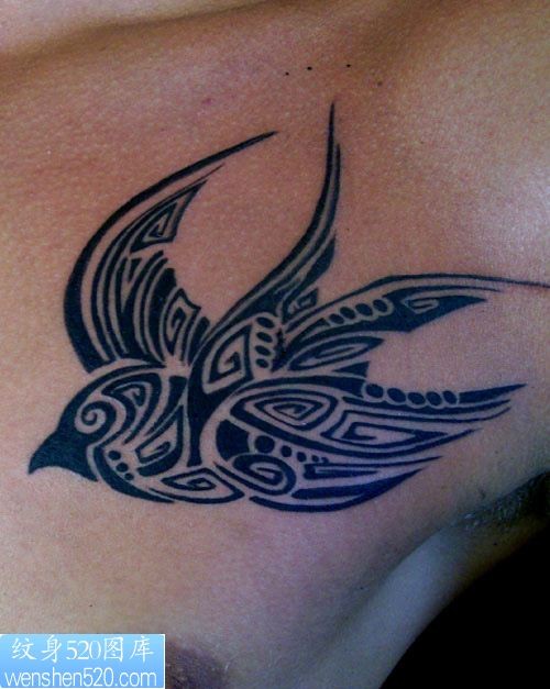 燕子图腾纹身图案