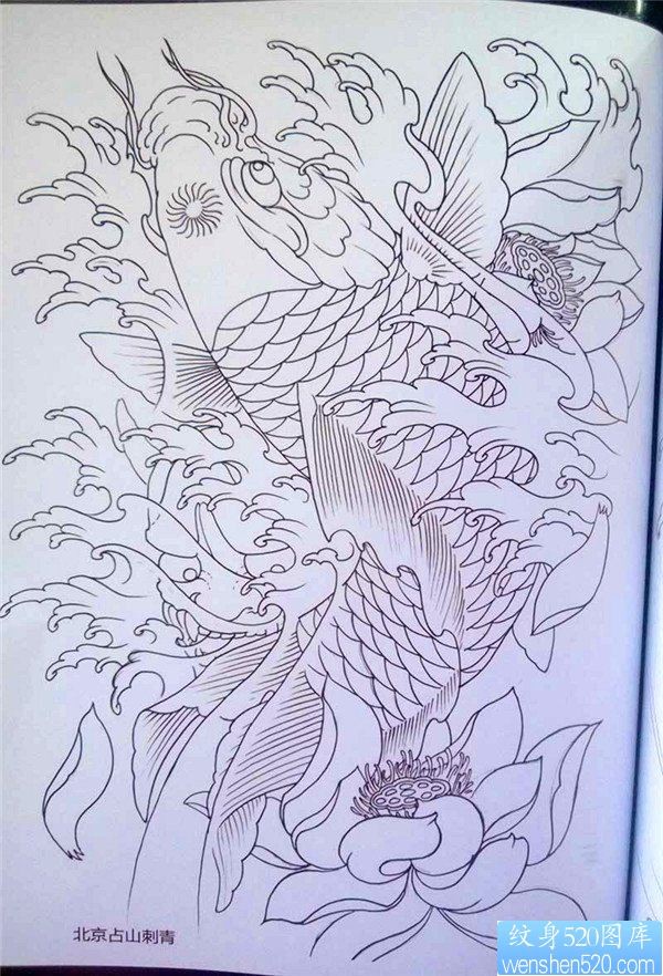 传统年鉴鱼纹身手稿（67）