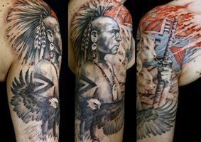 印第安人纹身属纹身中的经典之作图案