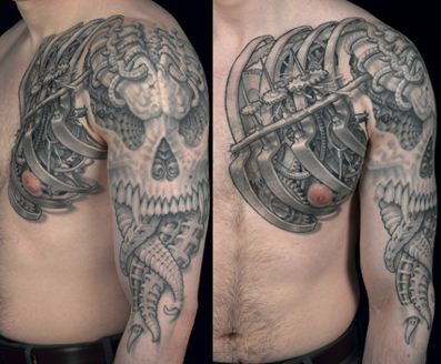美到窒息的半甲纹身是男性纹身最好的选择图案