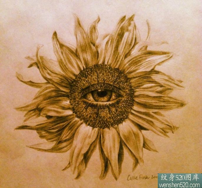 8张阳光向日葵纹身图案